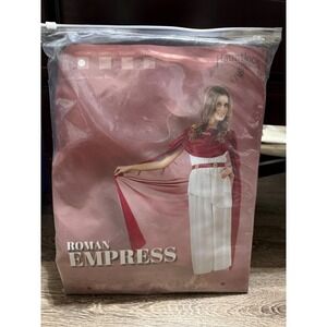 Hauntlook Roman Empress‎ Costume Set Womens Medium White Gown Cape Belt  NEW